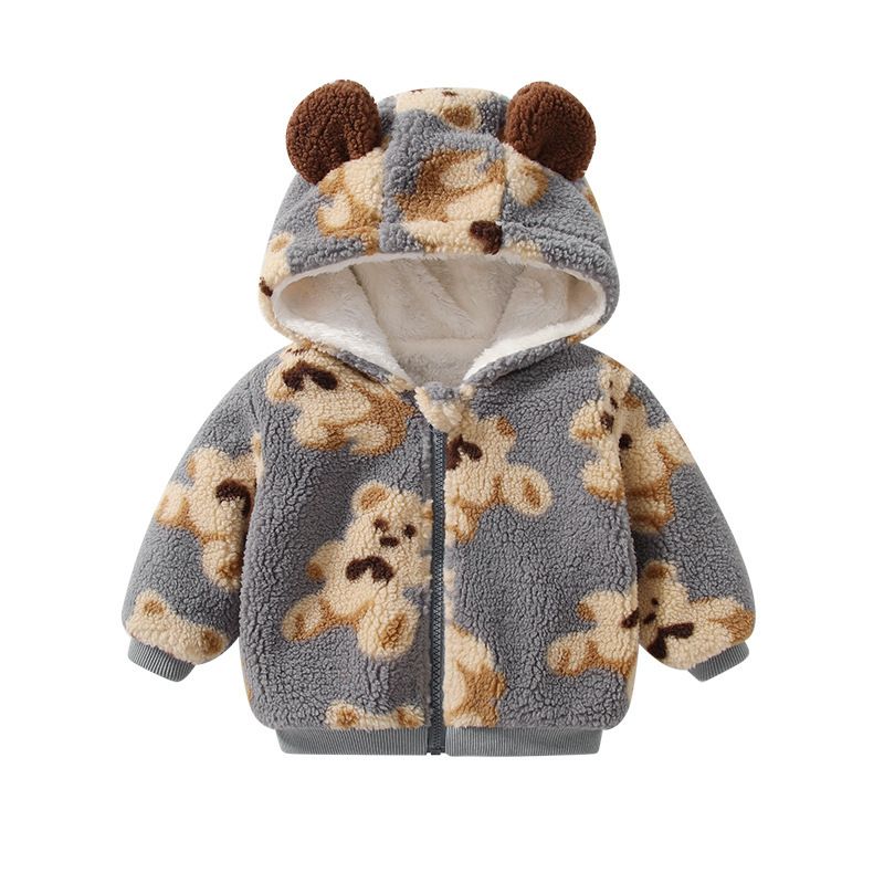 Fleece Coat Winter Padded Padded Jacket With Extra Fleece And Hooded Warm Padded Jacket For Boys And Girls_voghion.com