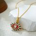 Fashion, Simple Personality, Hip Hop Style, Colorful Enamel Plated Gold Devil Eye Pendant Jewelry_voghion.com