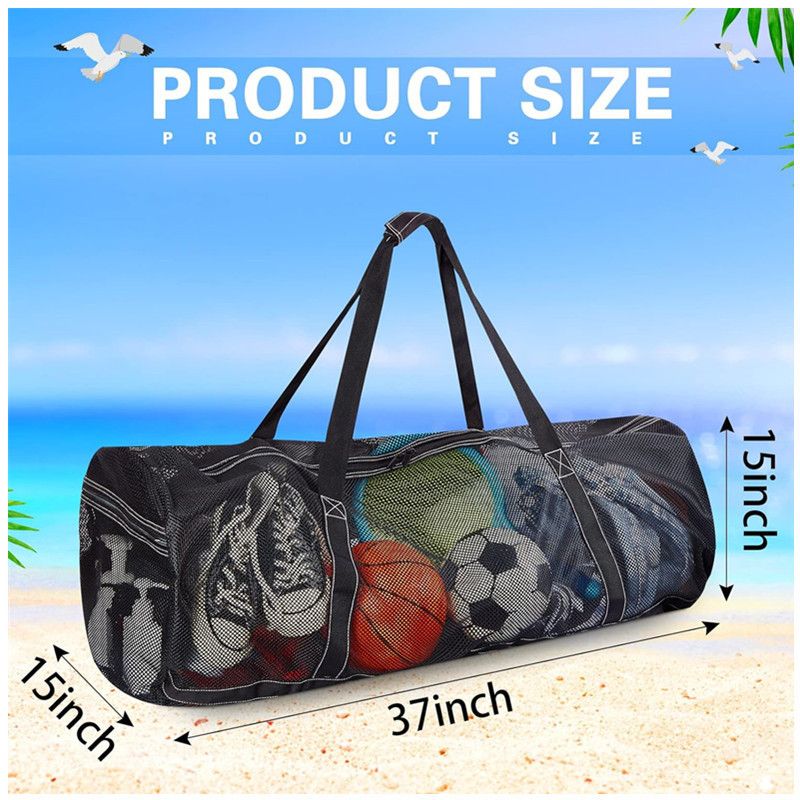 Große Mesh-Tauchtasche Mesh-Seesack mit Reißverschlusstasche Reise-Trockentasche für Schnorchelausrüstung_voghion.com