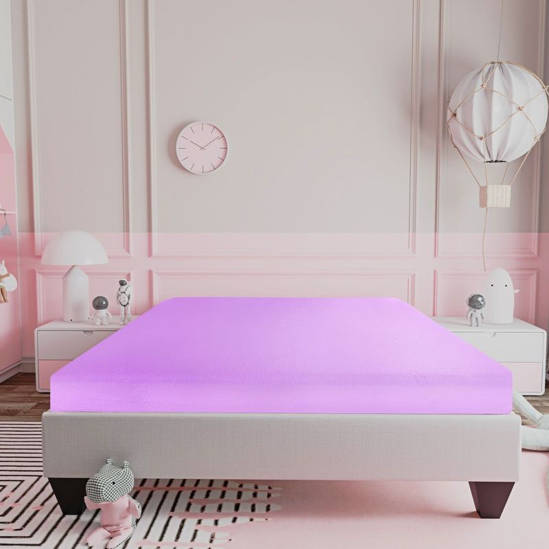 6 In. Firm Gel Memory Foam Mattress For Full Size Bed In A Box With Breathable Pink Aloe Vera Cover_voghion.com