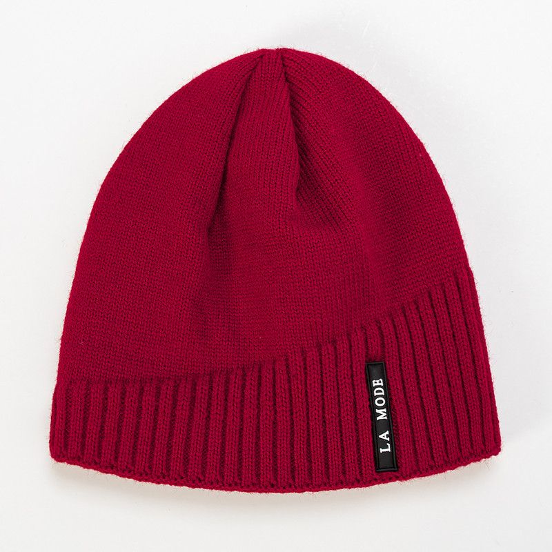 New Outdoor Velvet Thickened and Warm Knitted Woolen Hat, European and American Winter Gua Skin Hat, Men's Adult Hat_voghion.com