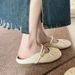 2025 Spring Summer New Women's Closed-Toe Single Shoes Versatile Flat Casual One-Strap Mules Sandals_voghion.com