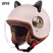 3C-Certified Retro Motorcycle Helmet For Men & Women – Winter-Ready Open Face & Full Face Helmet With Extended Visor (Matte Black, Pink, Grey, Khaki)_voghion.com