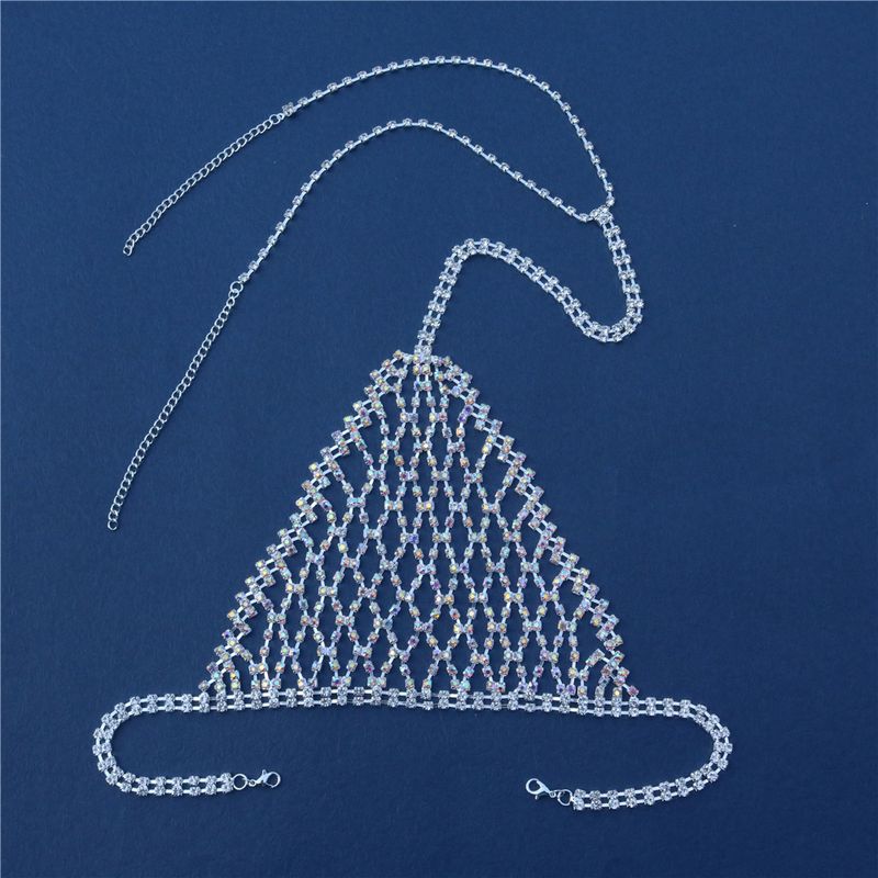 Seksikas komplekt, aksessuaarid, moodne võrkkiust ööklubi rhinestones rinnakett, kehakett_voghion.com