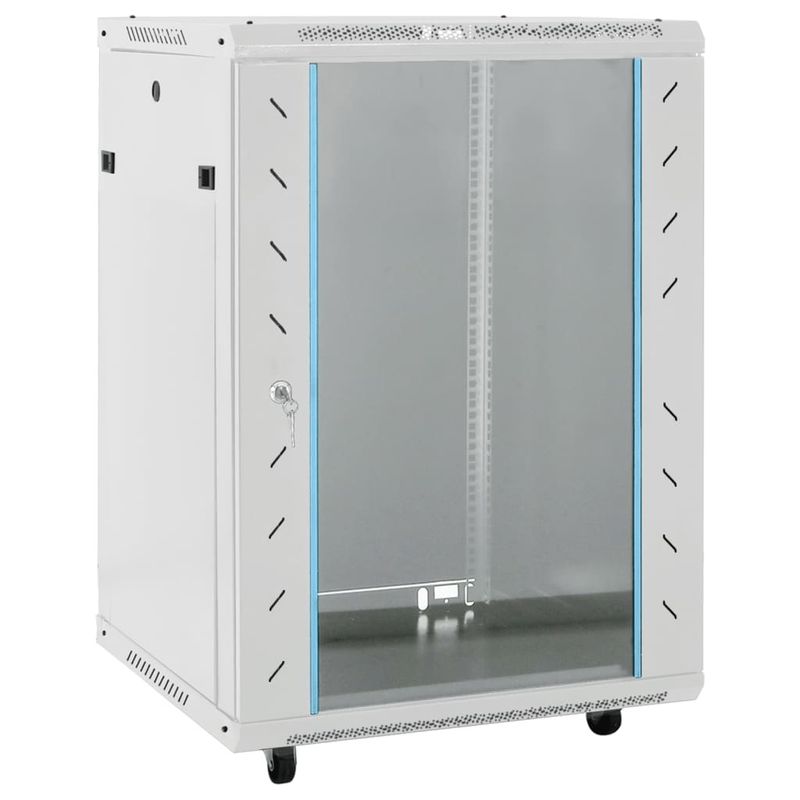 15U Network Cabinet 19" IP20 Gray 20.9"x15.7"x31.5"_voghion.com