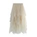 new autumn style temperament high waist slimming super fairy flower bud irregular mesh skirt female 8063_voghion.com