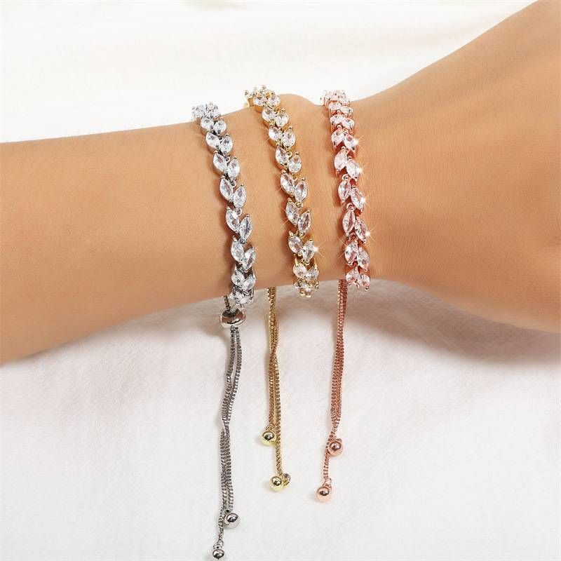 Pull Out Bracelet For Women, Simple Fashionable, Horse Eye Zircon Hand Jewelry, Creative And Versatile_voghion.com