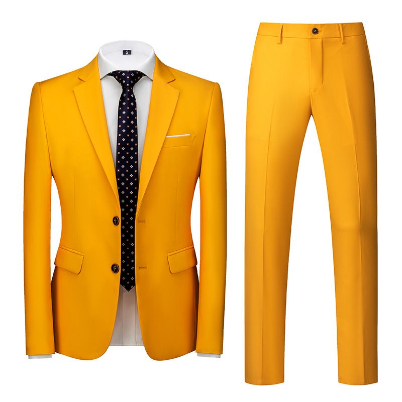 Herrenbekleidung Anzug Zweiteiler Jacke + Hose Große Größe Businessanzug Herren_voghion.com