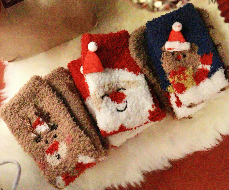 Prezzo basso a tempo limitato Wishful Mr. Christmas Gift Box per bambini autunno e inverno corallo velluto ispessito caldo carino cartone animato calzini da notte_voghion.com
