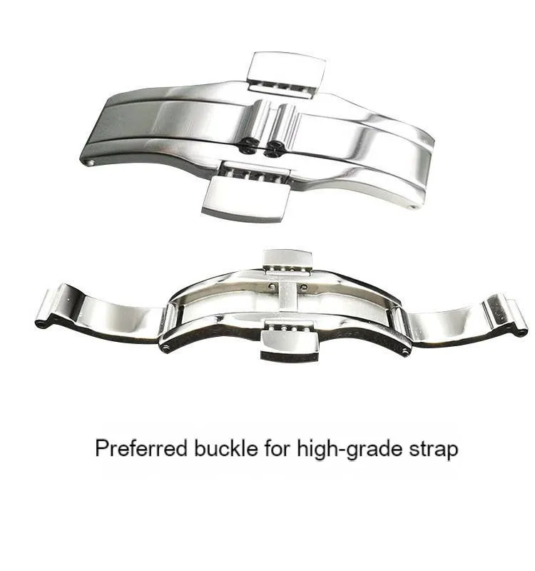 T41 pulksteņa sprādze Nerūsējošā tērauda dubultspiedes loks T035 pulksteņa sprādze Četru torija dubultspiedes siksnas savienojuma sprādze_voghion.com