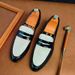 New Colored Banquet Dress Business Men's Shoes With One Foot Pointed Toe Casual Loafers Korean Style Trendy British Style Wedding Shoes_voghion.com