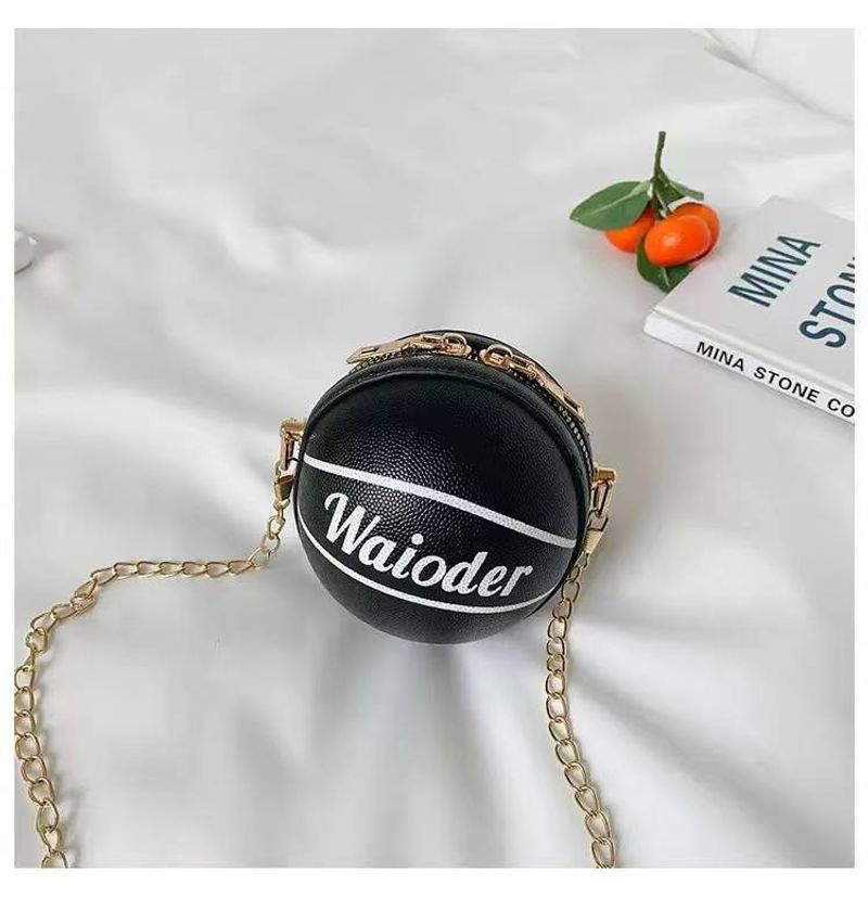 Fashionable Men's And Women's Baby Change Small Bag, New Basketball Small Round Bag, Street Hip-hop Boy Diagonal Cross Bag_voghion.com