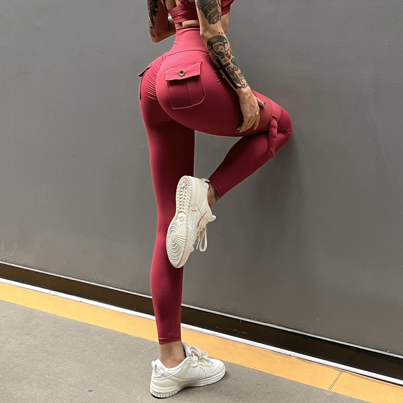 Pantaloni de fitness pentru femei, cu ridicare a șoldurilor, pentru vară, elastici, strâmți, sport, talie înaltă, pentru alergare, cusături, pantaloni de yoga_voghion.com