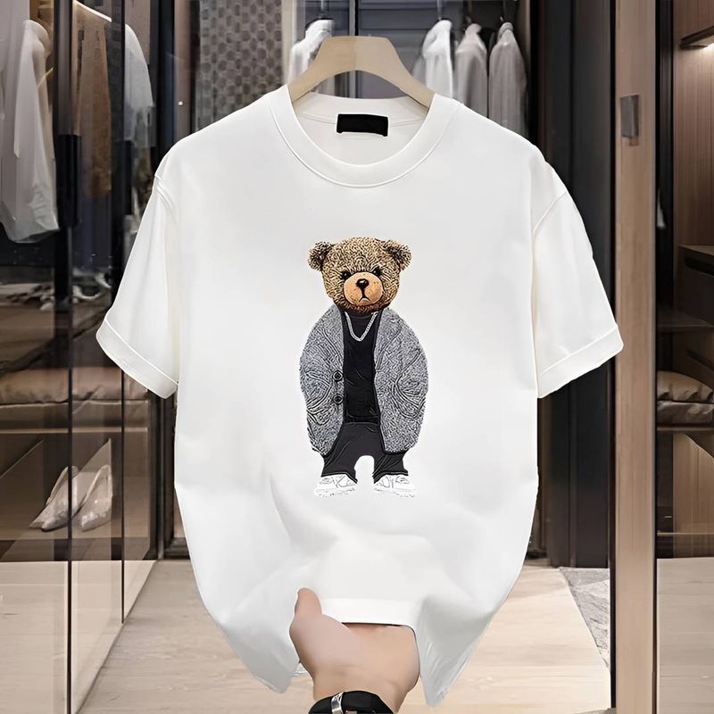 Îmbrăcăminte bărbătească cu mânecă scurtă, tricou de vară subțire casual, topuri pentru băieți, brand de modă, tricou cu mânecă jumătate, din două piese, haine pentru bărbați_voghion.com