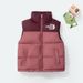 Kids' Quilted Vest – Winter Stand Collar Sleeveless Jacket For Boys & Girls (110-170cm, Black/Hot Pink, Zipper Front, Trendy Unisex Style)_voghion.com