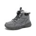 Jungen Winter-Schneestiefel mit Fleecefutter – Warme & Bequeme Kurzstiefel für Kinder (Größen 31-39, Grau/Pink)_voghion.com