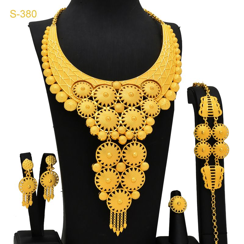 Big necklace ring Earrings Bracelet accessory wedding jewelry_voghion.com