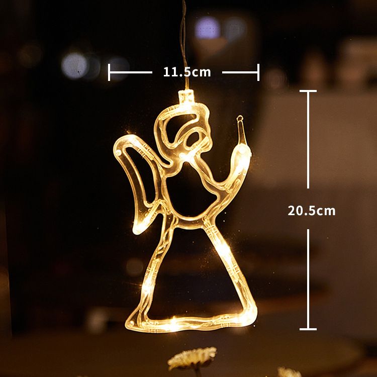 Luci natalizie a LED con telecomando e ganci a ventosa - Luci decorative per le feste per camera da letto, finestra, albero di Natale_voghion.com