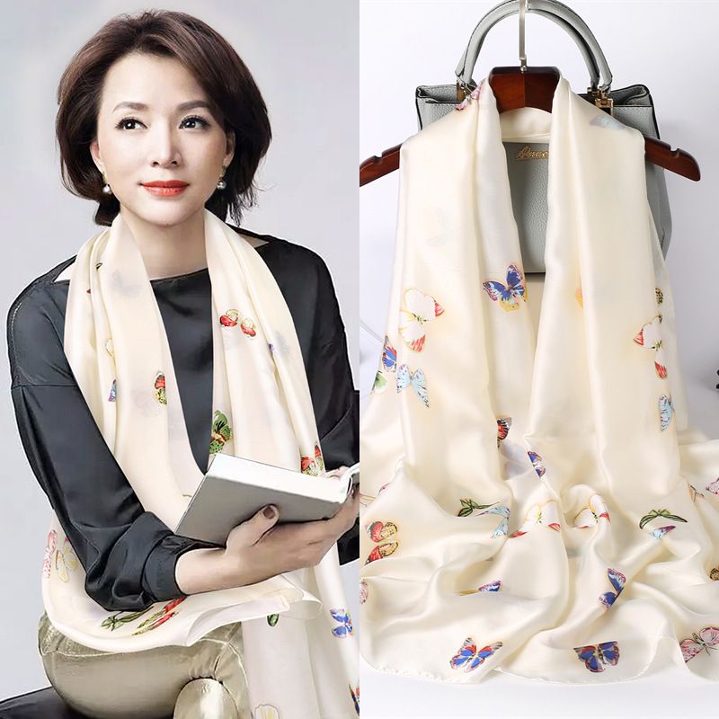 Women's New, Summer Thin Butterfly, Spring And Fall Long Shawl, Stacking High-grade Scarf_voghion.com