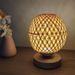 Kreative, kugelförmige Schreibtischlampe aus Bambusgeflecht mit USB-Stromversorgung, geeignet für Schlafzimmer und Arbeitszimmer_voghion.com