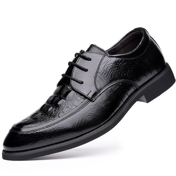 2025 Autumn Cowhide Korean Style Small Size 36 Men's Pointed Breathable Business Formal Leather Shoes_voghion.com