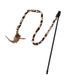 Leopard Print Short Rod Pet With Feather Interactive Toy Cat Teaser Wand Stable_voghion.com