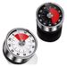 Timer da cucina in acciaio inox con magnete - Timer meccanico con conto alla rovescia per cucinare, cuocere al forno, preparare le uova e usare in ufficio (60 minuti, allarme forte, retro magnetico)_voghion.com