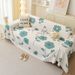 Botanical Print Cotton-Polyester Sofa Cover – Universal Fit Slipcover For Sectional Couches (180×130cm To 180×460cm, Minimalist Style)_voghion.com