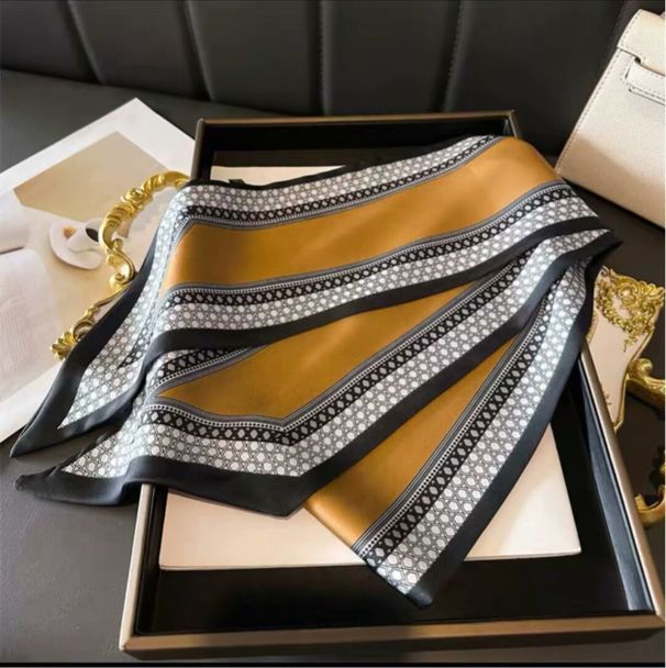 Dubbellaagse dameshoofdband lente herfst brede lint diagonaal elegante lange zijden mode decoratieve hals_voghion.com