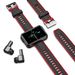 T91 Smart Watch Armbånd 2 i 1 TWS Trådløse Bluetooth øretelefoner 1,4 tommer Puls Blodtryk Fitness Armbånd_voghion.com