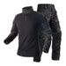Taktisches Trainingsanzug-Set – Militärgrüne Outdoor-Trainingsuniform mit Kappe und Gürtel (Lang-/Kurzarm, S-4XL)_voghion.com