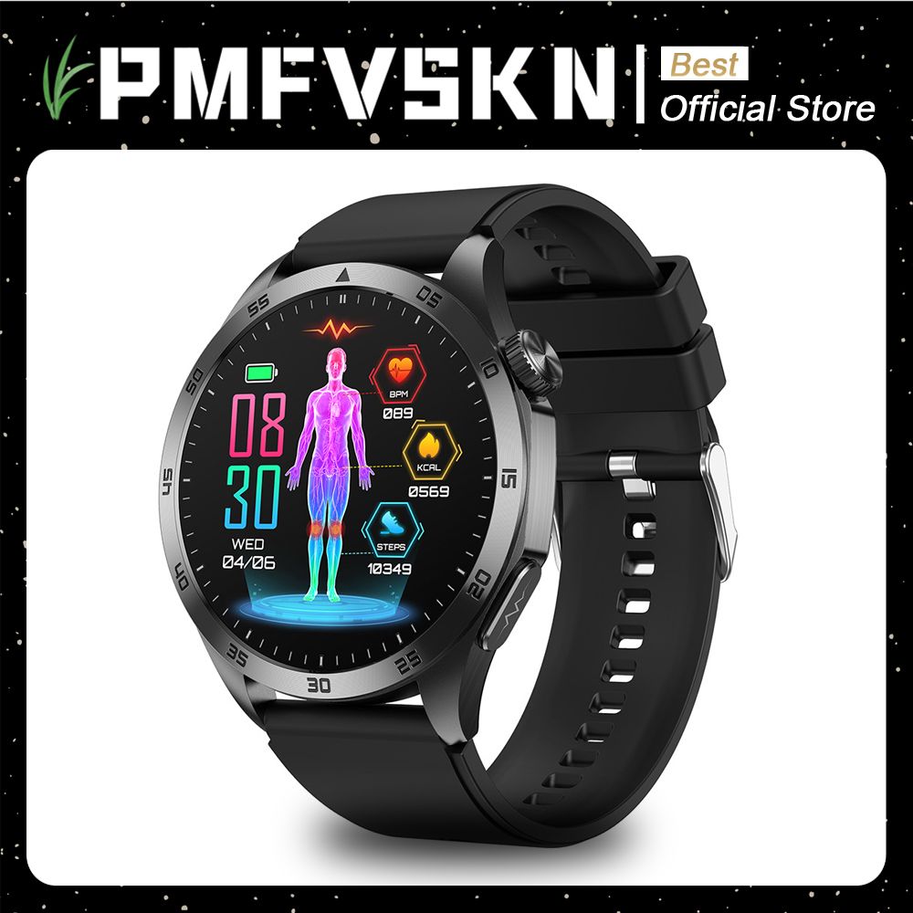 Neue 1,43-Zoll-AMOLED-Smartwatch für Herren mit EKG, Herzfrequenzmessung, Blutdruckmessung, Harnsäure- und Lipidmessung, Bluetooth-Anruffunktion und Push-Benachrichtigungen (Modelljahr 2024)._voghion.com