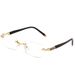 2022 New Fashion Trimmed Frameless Blue Light Blocking Reading Glasses For Men And Women 8718_voghion.com