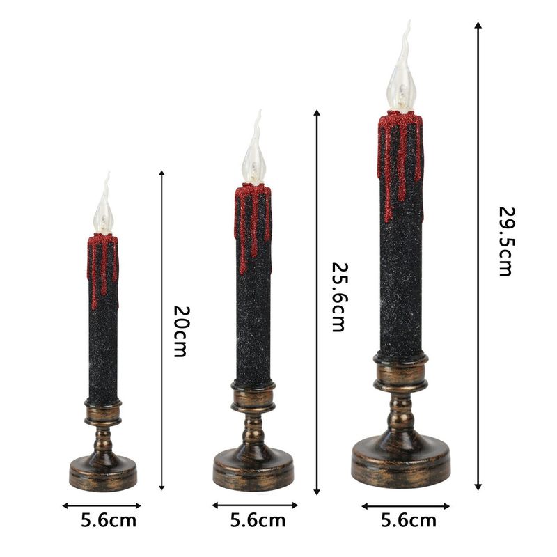Cross Border Religious 2er-Pack lange Kerzenlichter, mehrfarbiges Pulverspray, Weihnachts- und Halloween-Dekoration, lange Wachskerzen_voghion.com
