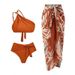 Damenbekleidung Dreiteiliger Bikini-Badeanzug Weiblicher Bikini Split Chiffon Langer Rock Badeanzug Anzug_voghion.com