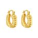 Unisex Mode Retro Hohlkorbform Kupfer überzogenes Echtgold Leichte Luxus Nischen High-End-Ohrringe für Frauen_voghion.com