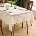Summer New Tulip Jacquard Tablecloth Beige Lace Tablecloth Literary High End Dining Table Desk_voghion.com