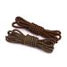 1 Pair 4mm Two-color Striped Round Color Polyester Shoelaces For Work Shoes artin Leather Boots Shoe Laces_voghion.com