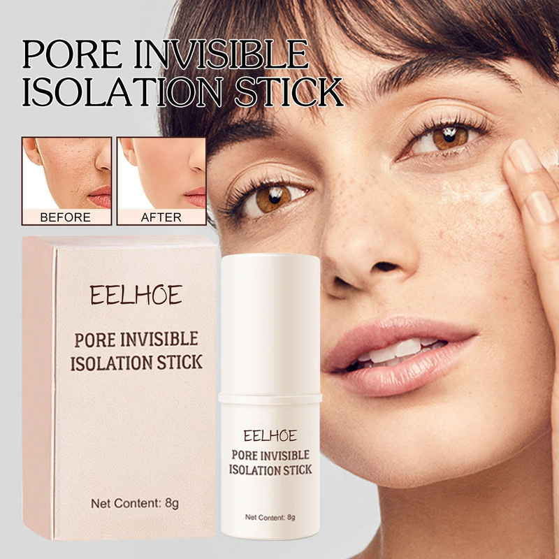 EELHOE pore isolation stick, even skin tone, moisturizing, invisible pore concealer, waterproof and sweat-proof, silky and does not remove makeup_voghion.com