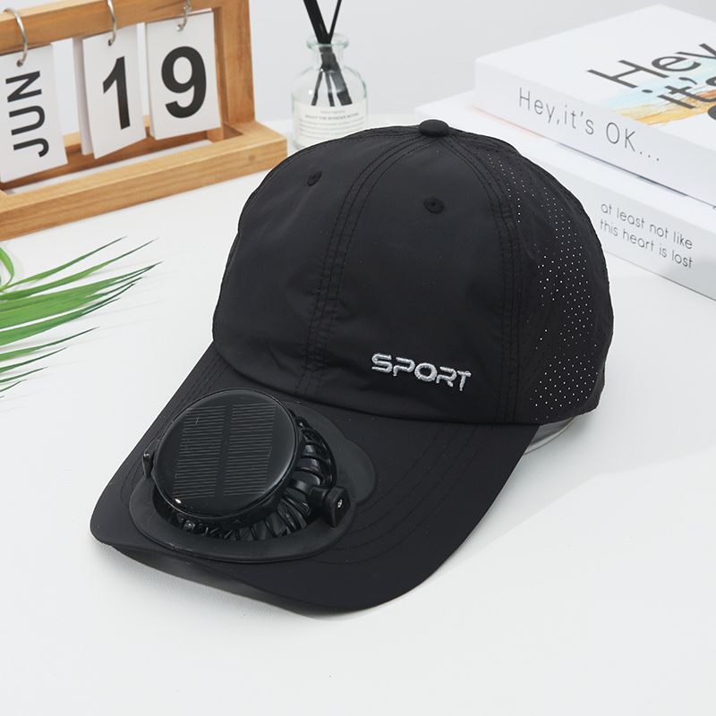 Summer New Solar Powered Digital Display Charging Fan Adults Outdoor Sunshade Sun Protection Hat For Fishing Hiking_voghion.com