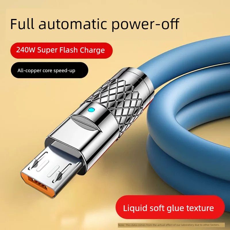 Lyömätön Laatu Android Rotate Flash Data Light Elbow Bold 240W Pikalatauskaapeli Huawei Honor Vivopille_voghion.com