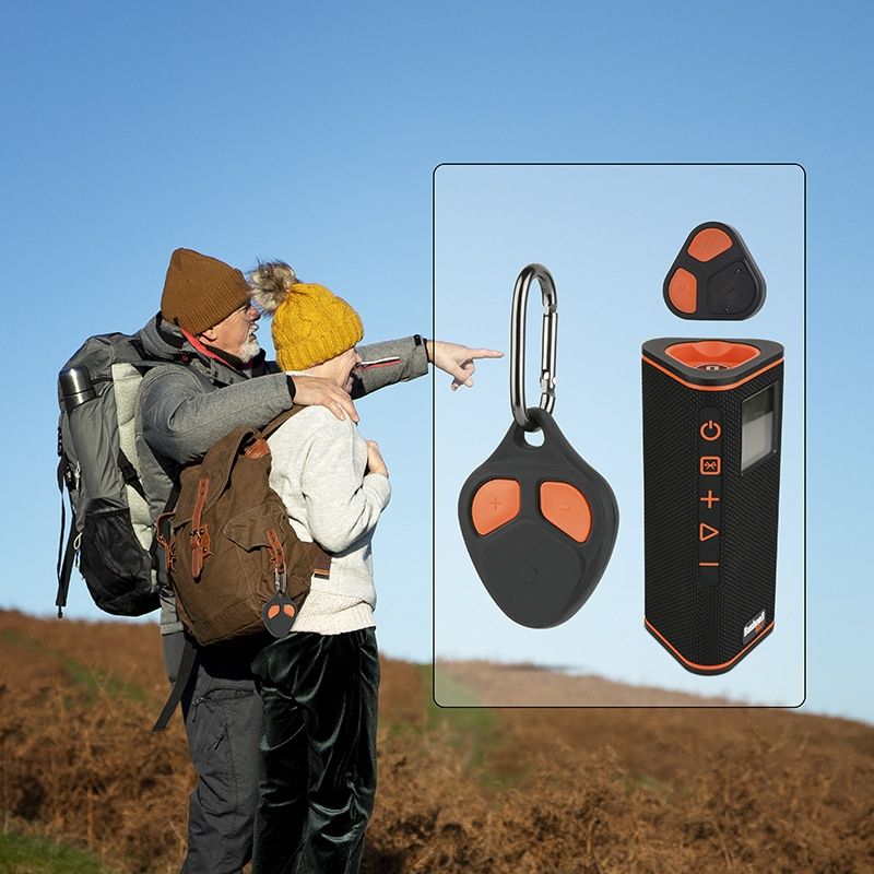 Für Bushnell Wingman View Golf GPS-Lautsprecher Fernbedienung Silikon-Schutzhülle mit Haken (schwarz)_voghion.com