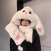 Radish Rabbit Lei Feng Women's Winter Warm and Cute Plush Hat Scarf Glove One Piece Thick Neck Set_voghion.com