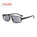 New Rectangular Hollow Double Beam Anti Ultraviolet Sunglasses Sunscreen Reading Glasses_voghion.com