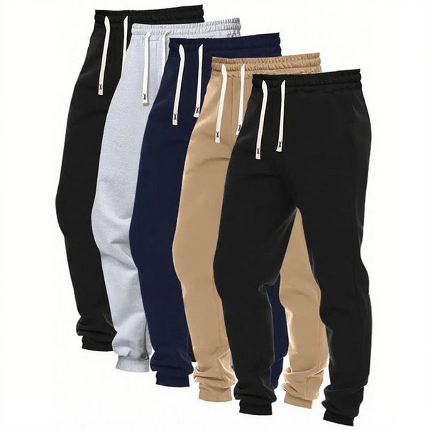 5er-Pack trendige Jogginghosen für Herren – Bequeme und stylische Jogger (Schwarz/Grau, S-3XL, Polyester)_voghion.com