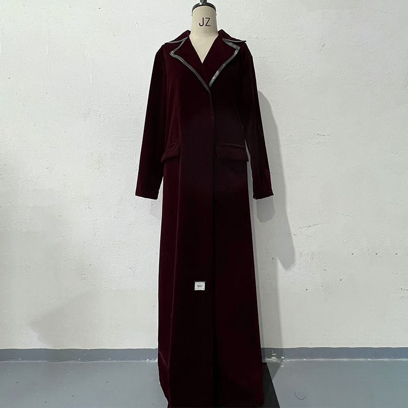 Manteau coupe-vent en velours pour femme, nouveau style, mode automne et hiver_voghion.com