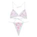 Women Sexy Lingerie Set Flower Bra Thong 2 Pieces Soft Mesh See-through Strap Transparente Underwear Body Suit Bikini_voghion.com