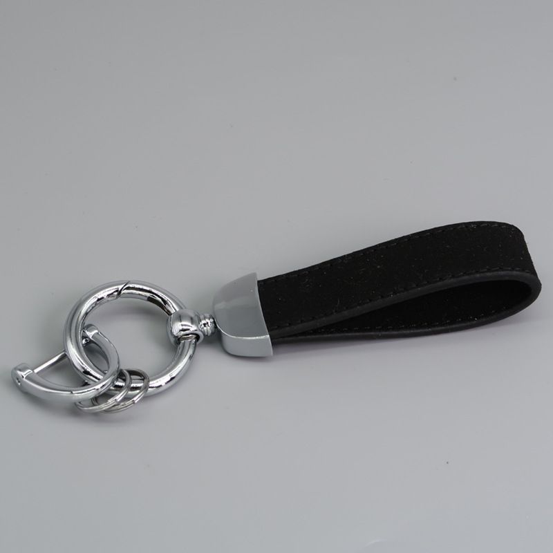 Mikrofaser Flip Pelz Schlüsselanhänger Leder Auto Schlüsselanhänger_voghion.com