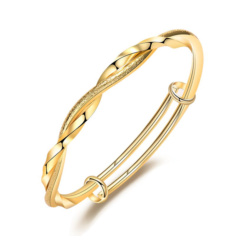 Braccialetto push-pull in argento sabbiato Mobius Twist, versatile, di nuova moda 2025, per donna_voghion.com