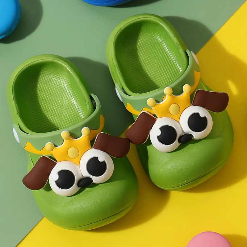 Chinelos infantis de olhos grandes Grasp Yu para atividades ao ar livre, sapatos antiderrapantes para meninos e sandálias de praia com faixa para cabeça para meninas_voghion.com
